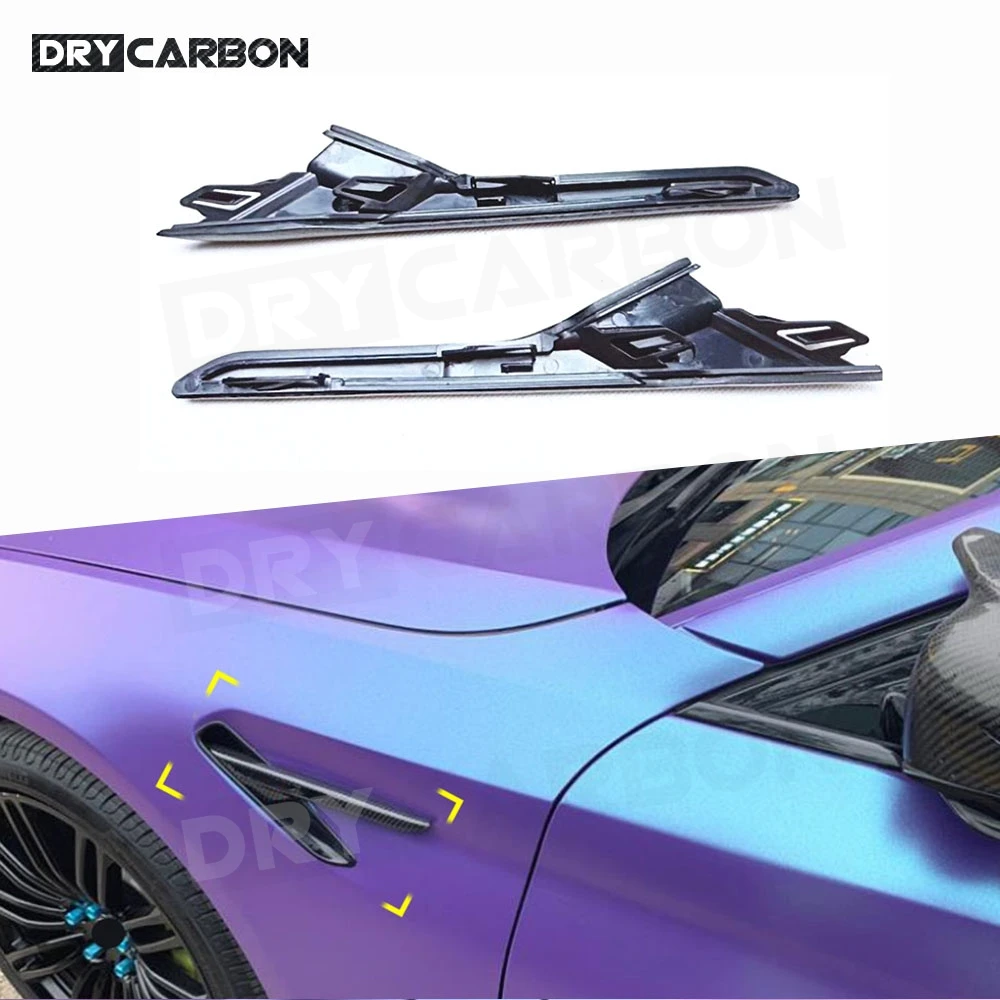 

Carbon Fiber Car Side Bumper Fender Air Vent Trims For BMW 5 Series G30 G38 F90 M5 2018+ Air Louver Exterior Parts Body Kits