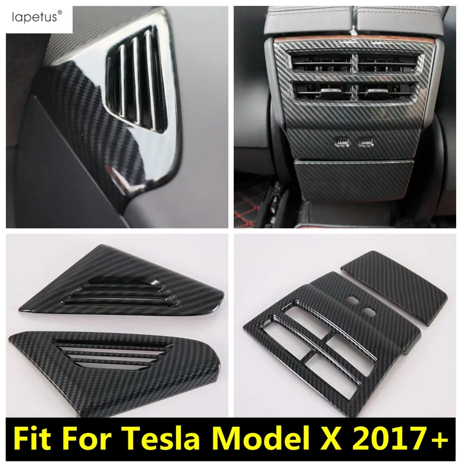 

Dashboard Air AC Vent / Rear Armrest Box Air Conditioning Outlet Frame Cover Trim ABS Accessories For Tesla Model X 2017 - 2020