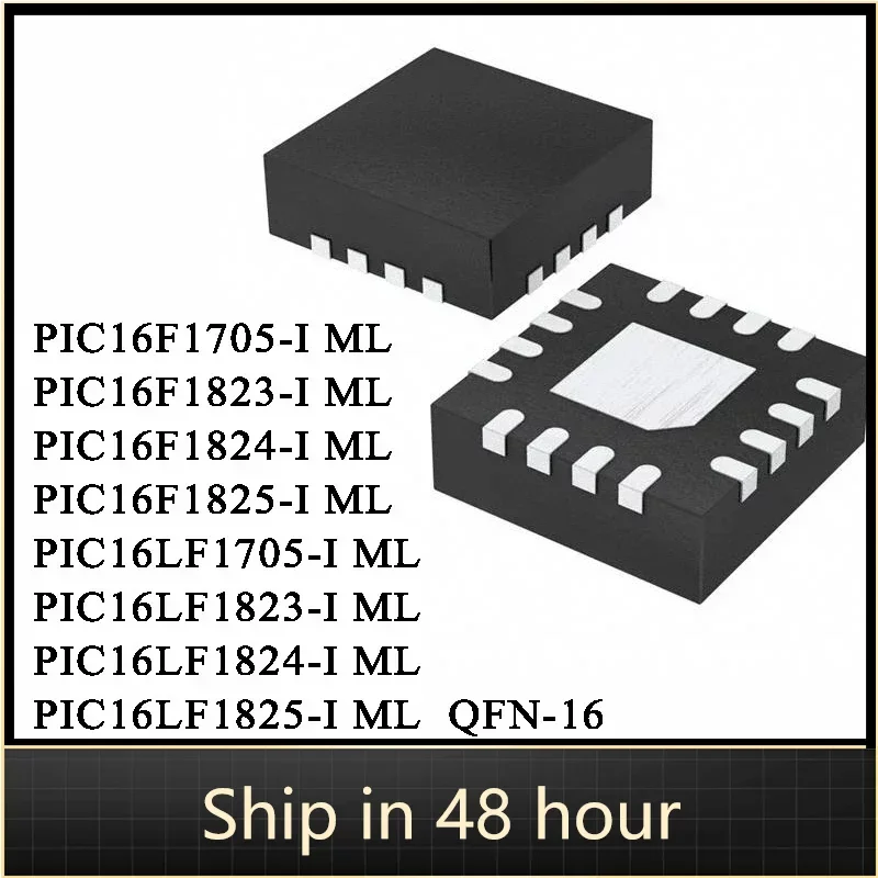 

10Pcs PIC16F1705-I PIC16F1823-I PIC16F1824-I PIC16F1825-I PIC16LF1705-I PIC16LF1823-I PIC16LF1824-I PIC16LF1825-I ML QFN-16 IC