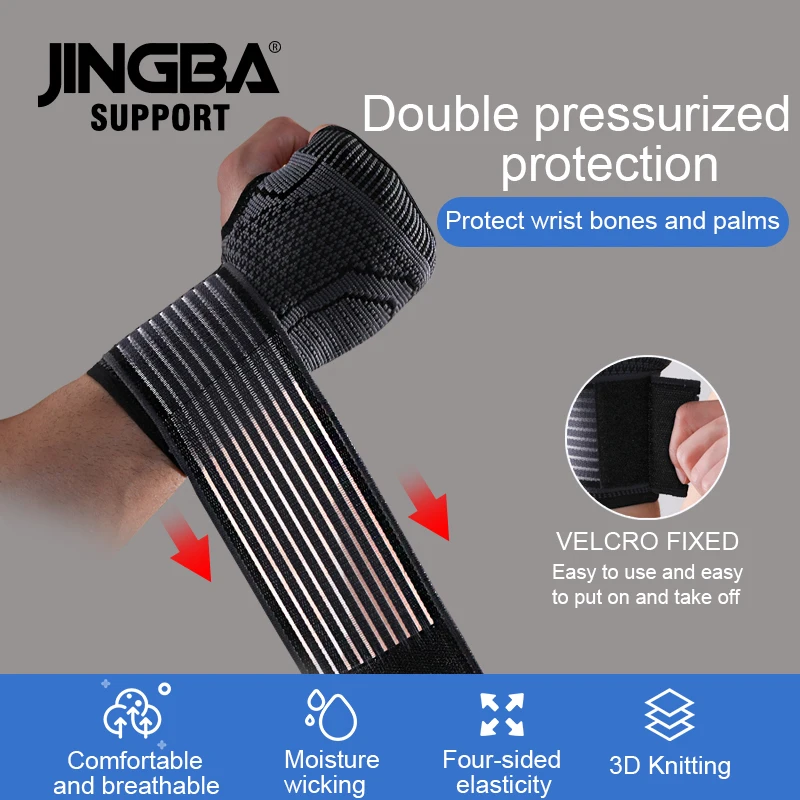 JINGBA SUPPORT 1 Piece Elastic Breathable Wrist Palm Sleeve