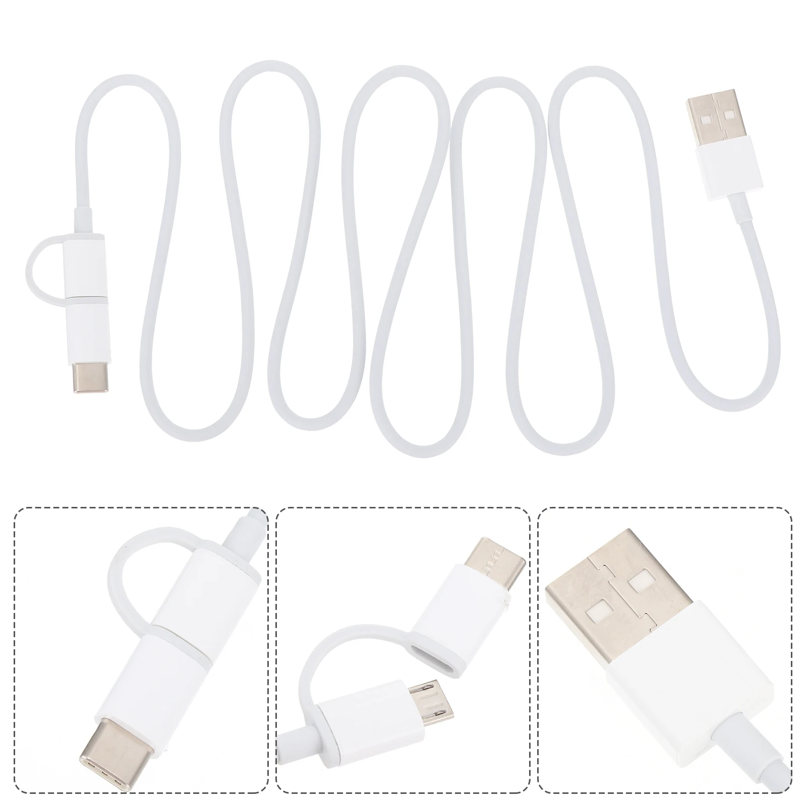 

Aluminum Foil Shielded Micro USB Fast Charging Cable Copper Core Enhanced Signal Stability PVC Durable Home Office