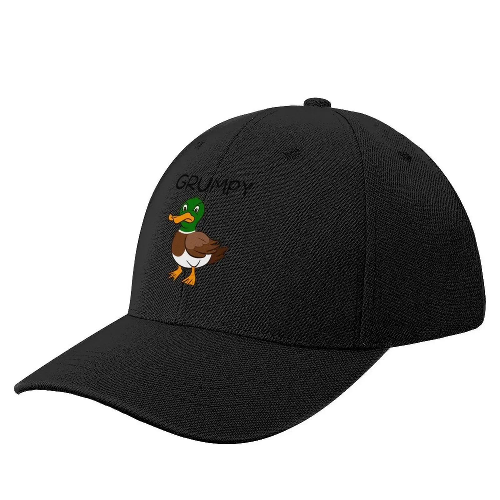 

A little Grumpy Duck Cartoon Drawing Baseball Cap funny hat Rave men's big size hat Beach Bag For Man Women's