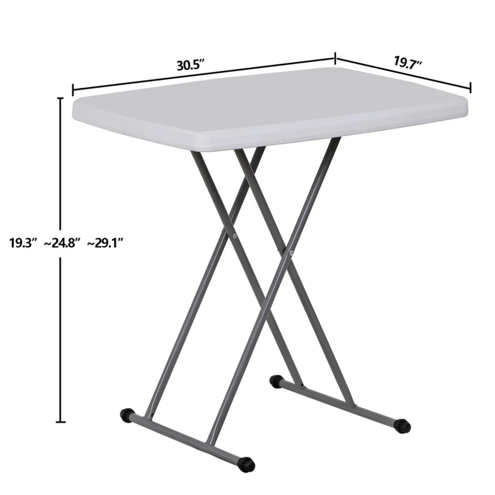 US 30 Inch Heavy Duty Rectangular Folding Table Dining Utility Table TV Tray White