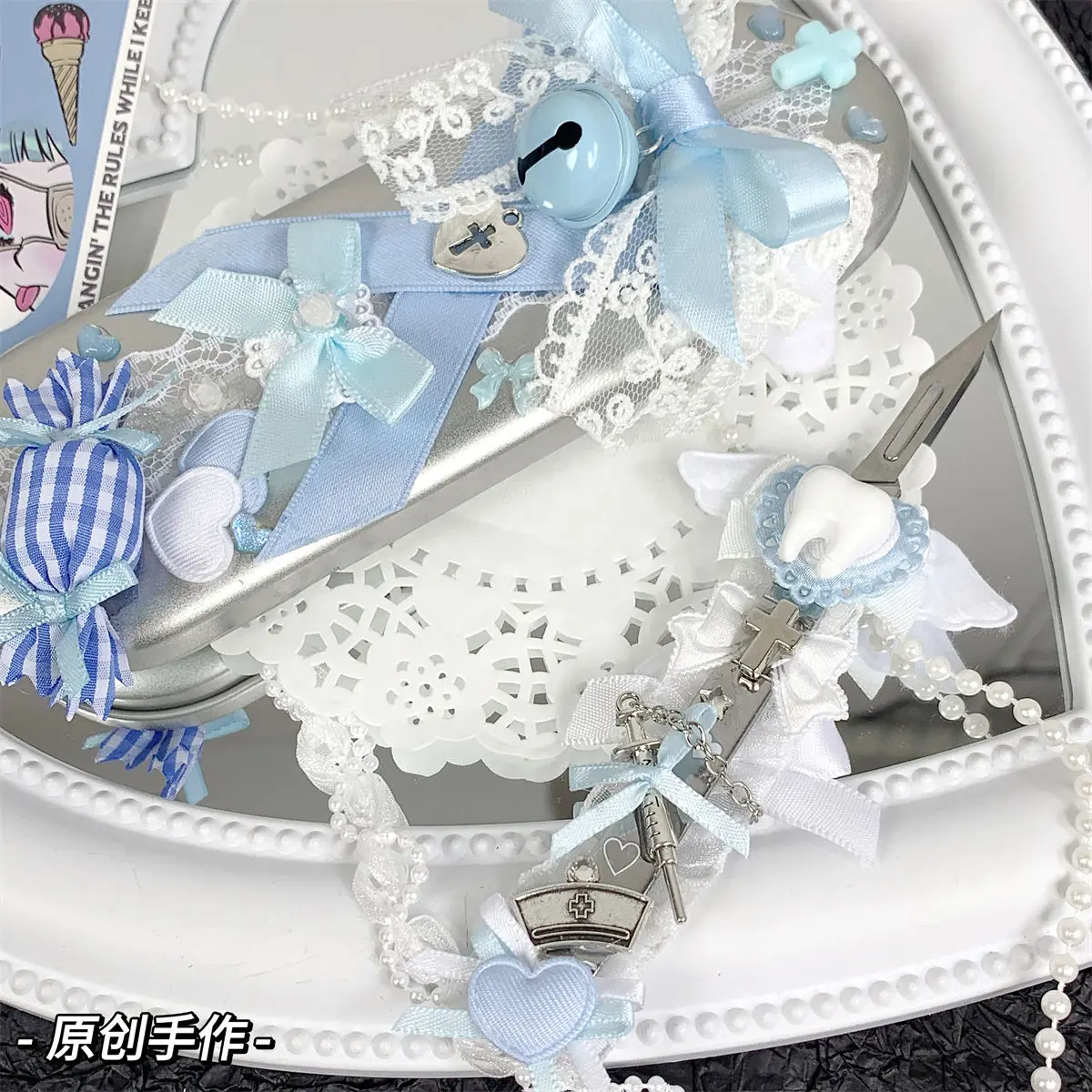 [Meow Meow Handmade] مشرط تجميل الملاك ذو اللون الكامل المائي، سكين مصنوع يدويًا عالي القيمة