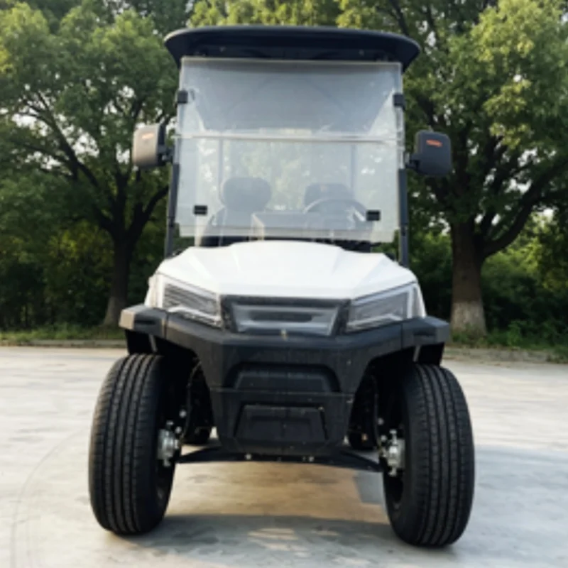 Smart Onboard Charger 60V 2 Seater Electric Golf Cart For Golf Course Seats With Armrests Gear Adjustment Free Custom Color