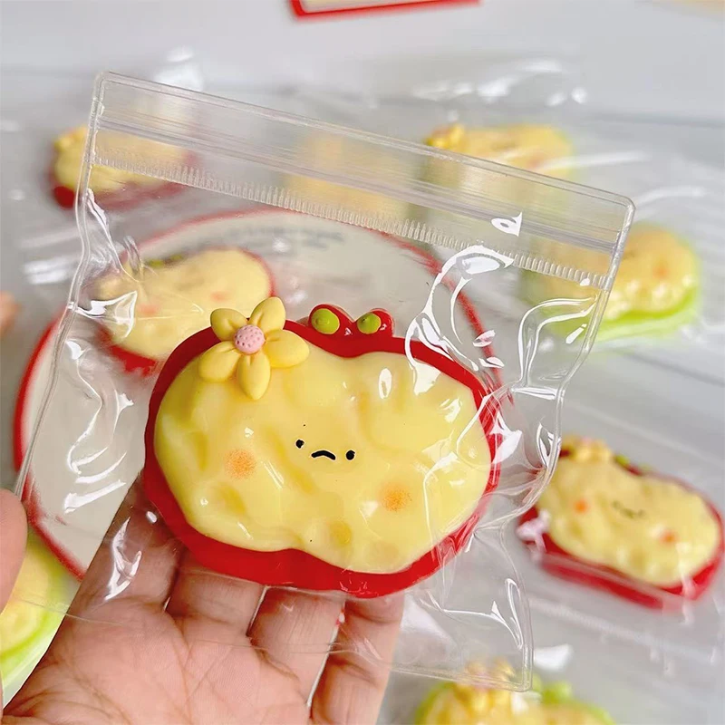 متعة لطيف كريم التفاح الأحمر معسر انتعاش بطيء الإجهاد تخفيف الطين الكريستالي للأطفال القلق الحسي الاسترخاء معسر