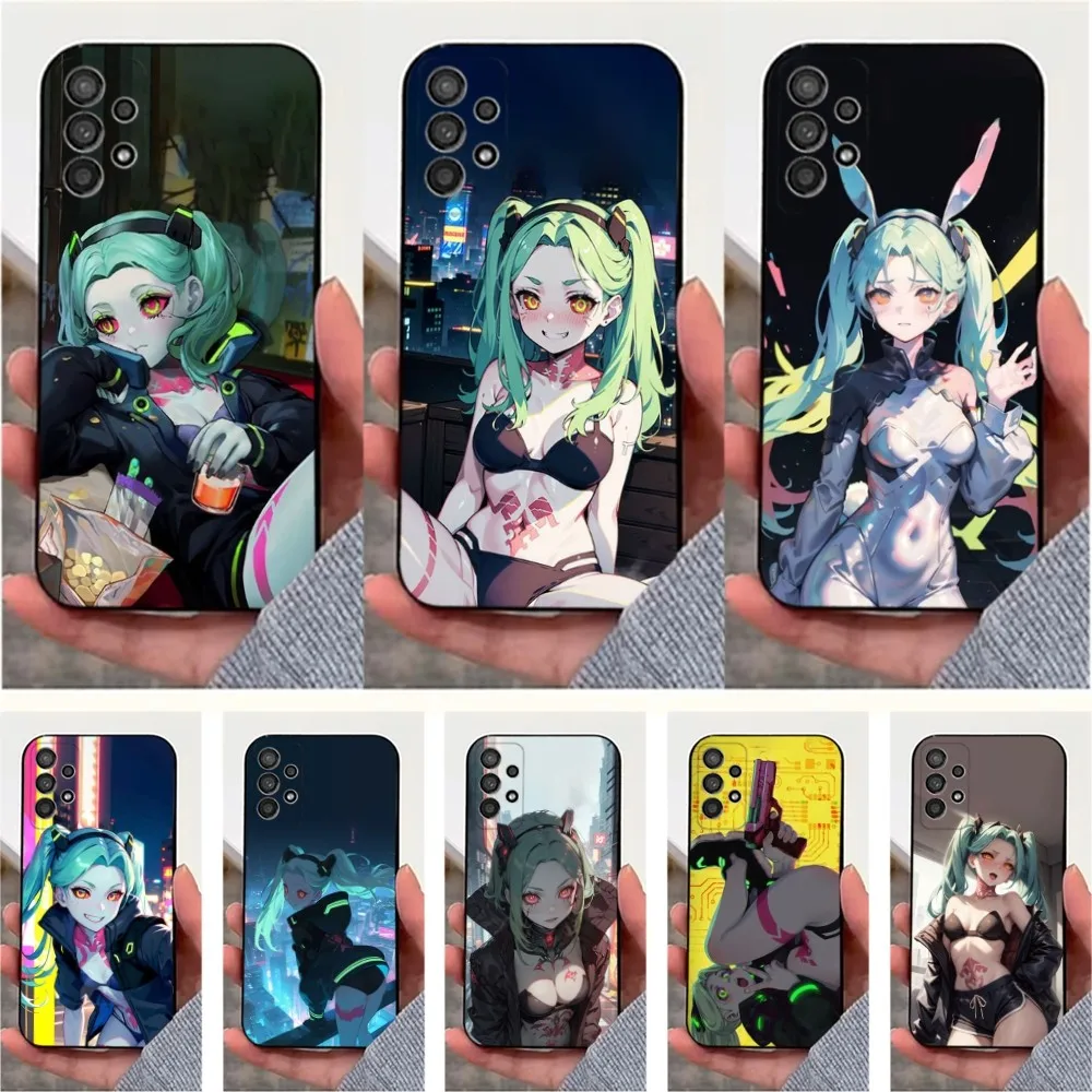 R-Rebecca C-Cyberpunk Game Phone Case For Samsung S25,S24,S23,S22,S20,S21,S10,Ultra,Plus,Lite,FE,Soft Silicone Black Cover