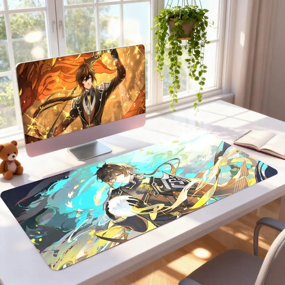 

Игровой коврик для мыши Game GI Zhongli, резиновый, для компьютера и ноутбука, официальный, с ярким цветным принтом, эстетичный, модный, роскошный коврик