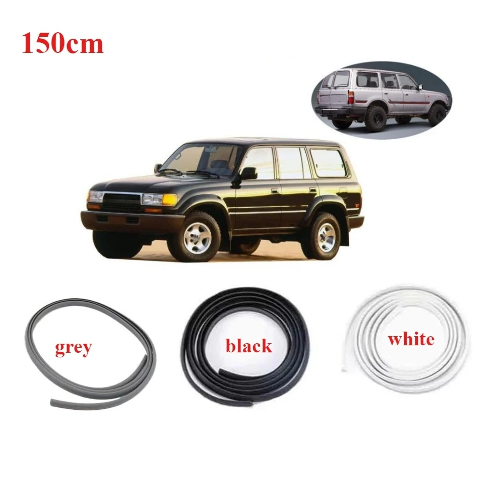 

1 шт., 150 см, черная или белая резиновая полоса для бровей колес для Toyota Land Cruiser LC90 LC80 1991-1997, резиновая полоса для колесных арок крыльев