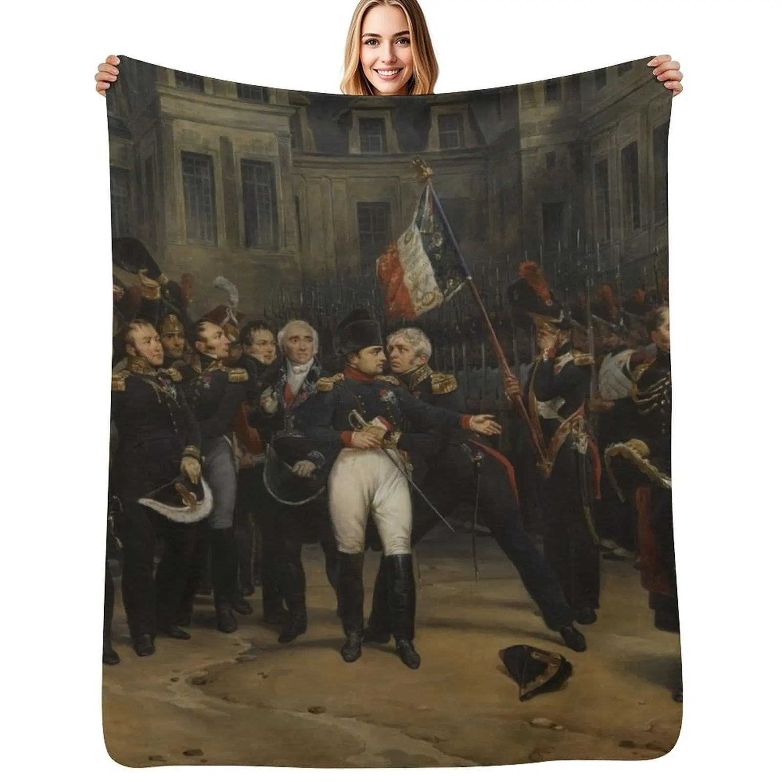 Napoleon's farewell to his Imperial Guard Throw Blanket Soft Warm Blanket Gift for Grandparents