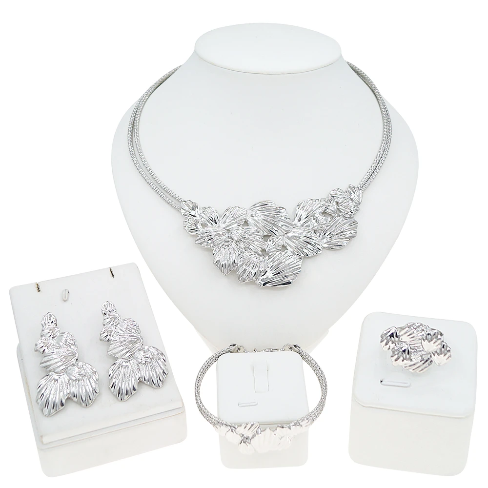 

Fashion Women's Jewelry Set Hot Selling Brazilian Gold Colour Big Jewellery