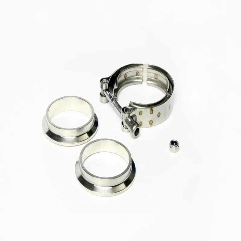 2.5 inch, stainless steel V-clamp set with stainless steel flange