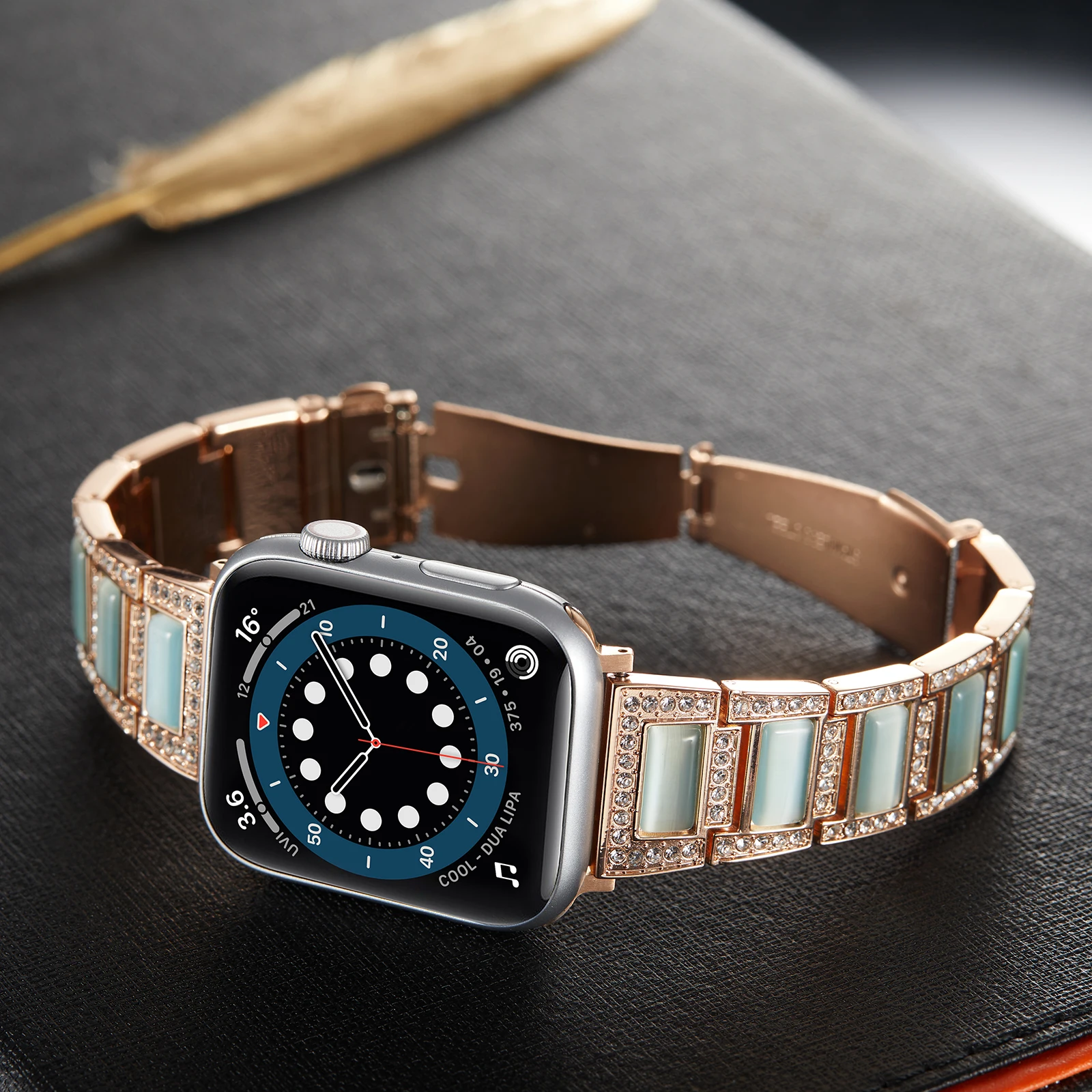 Luxury Diamond Metal strap for Apple watch Ultra 8 7 6 5 4 SE 44mm 40mm Women replacement bracelet strap for iwatch 3 38mm 42mm