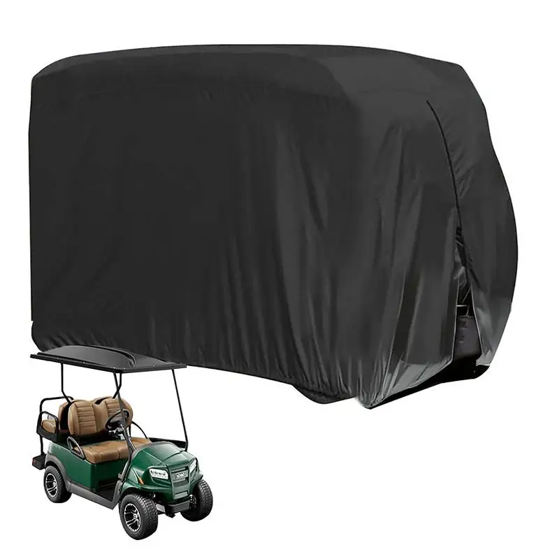 Golf Cart Covers 4 Passenger Waterproof Golf Cart Rain Cover for Most Golf Cart All-Season Protection Golf Cart Accessories