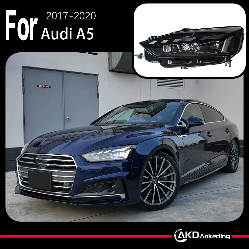 

AKD модель автомобиля фары для Audi A5 LED 2017-2020 стиль фары замена DRL дневные фары маяк проектор Facelift