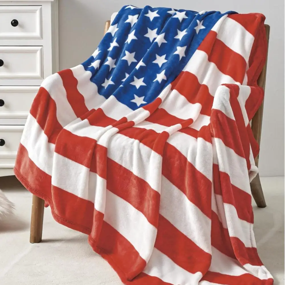 بطانيات سرير من الفلانيل - رمي دافئ وقطيفة للأرائك والسيارات والسفر - بطانيات على الطراز الإنجليزي الأمريكي المغسول بالآلة