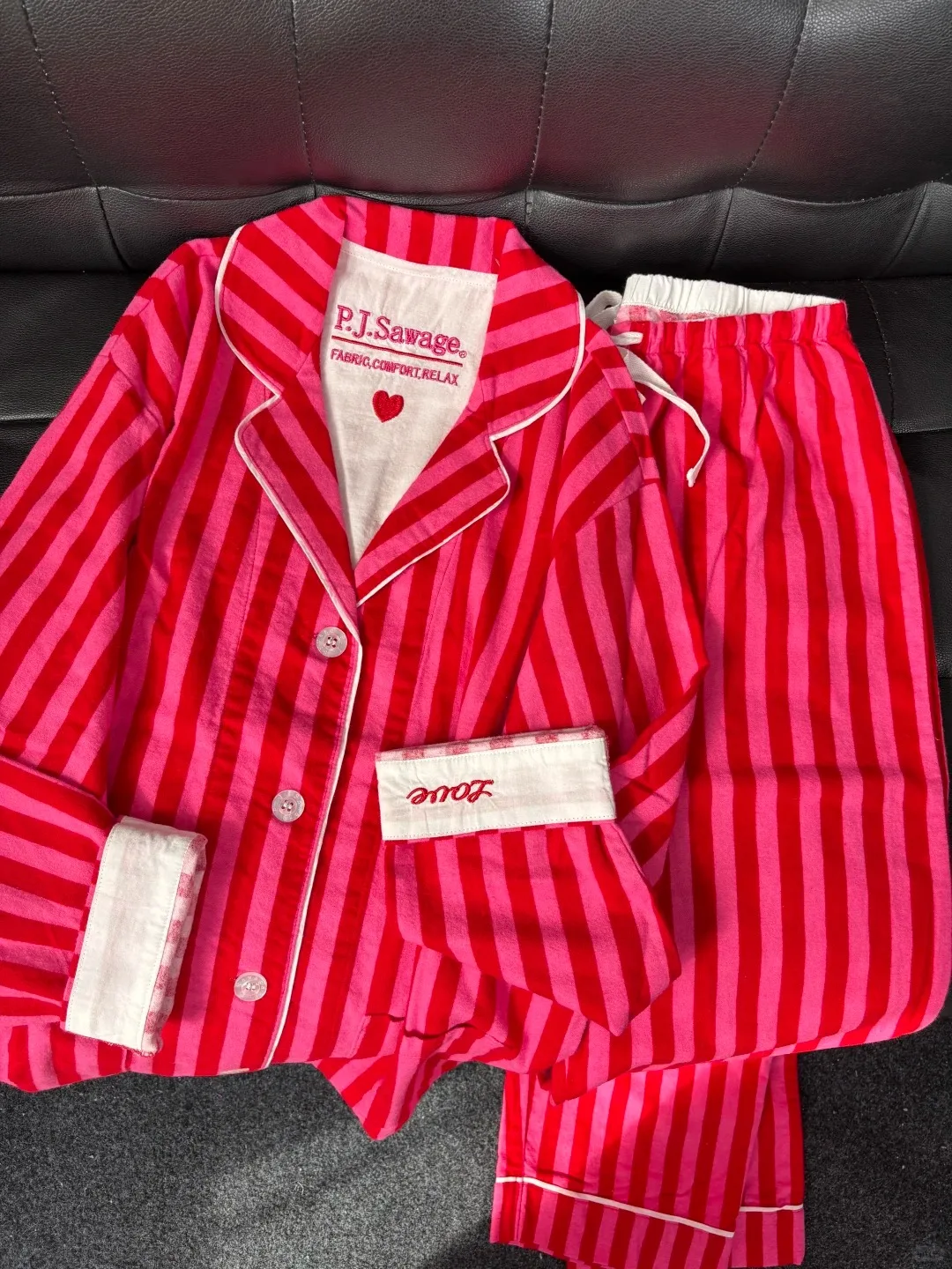 Pure Cotton Fleece Pajamas Long Sleeve Home Clothes for Women Striped Large Size Men Couples Set Autumn Winter New Style