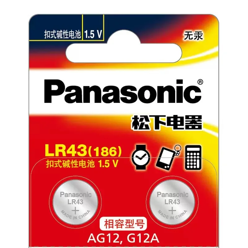 2-30PCS Panasonic 1.5V AG12 LR43 SR43 186 386 LR1142 AG12 Button Batteries SR43W SR1142 Cell Coin Watch Toys Remote Battery