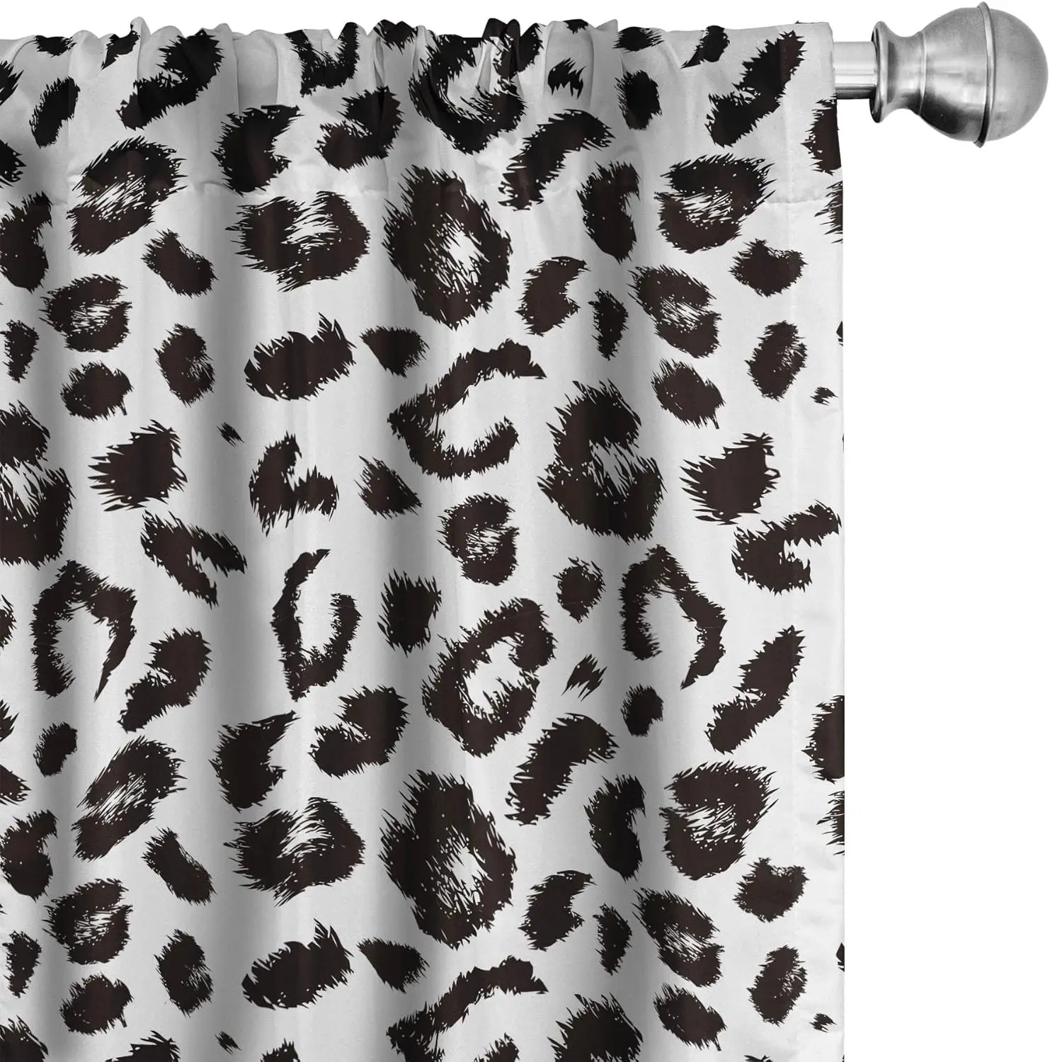 Black Leopard Print Curtains for Living Room Bedroom Window Decoration Animal Home Textile
