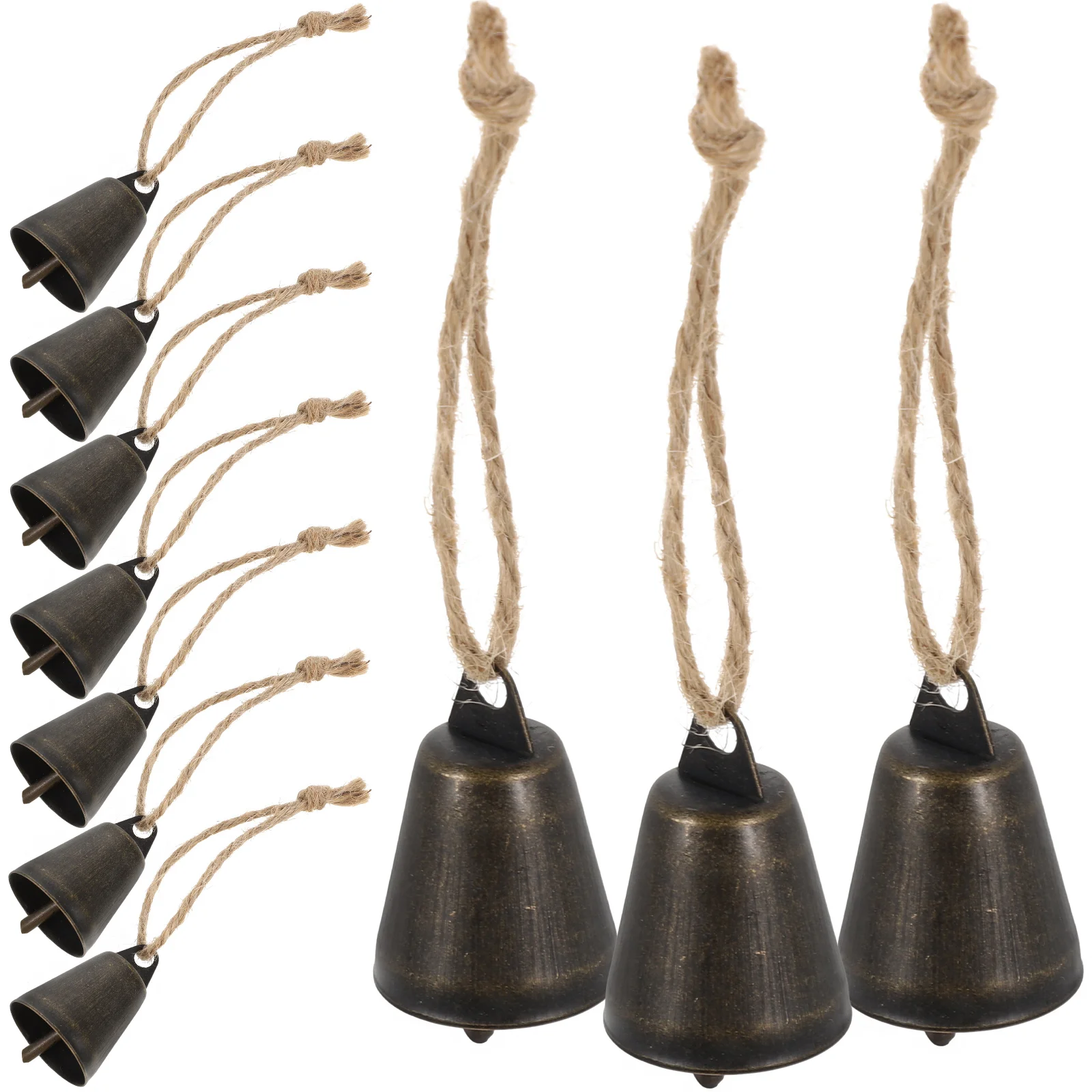 

10pcs Mini Metal Bells Vintage Hanging Pendant Accessories Rustic Decor Christmas Tree Bell nament Craft Home