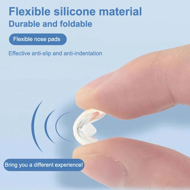 DIY Luftkammer Klare Ovale Brillen-Nasenstütze Silikon-Nasenpads Brillenhalterung Anti-Rutsch Sonnenbrillen Brillenzubehör – Detail 2