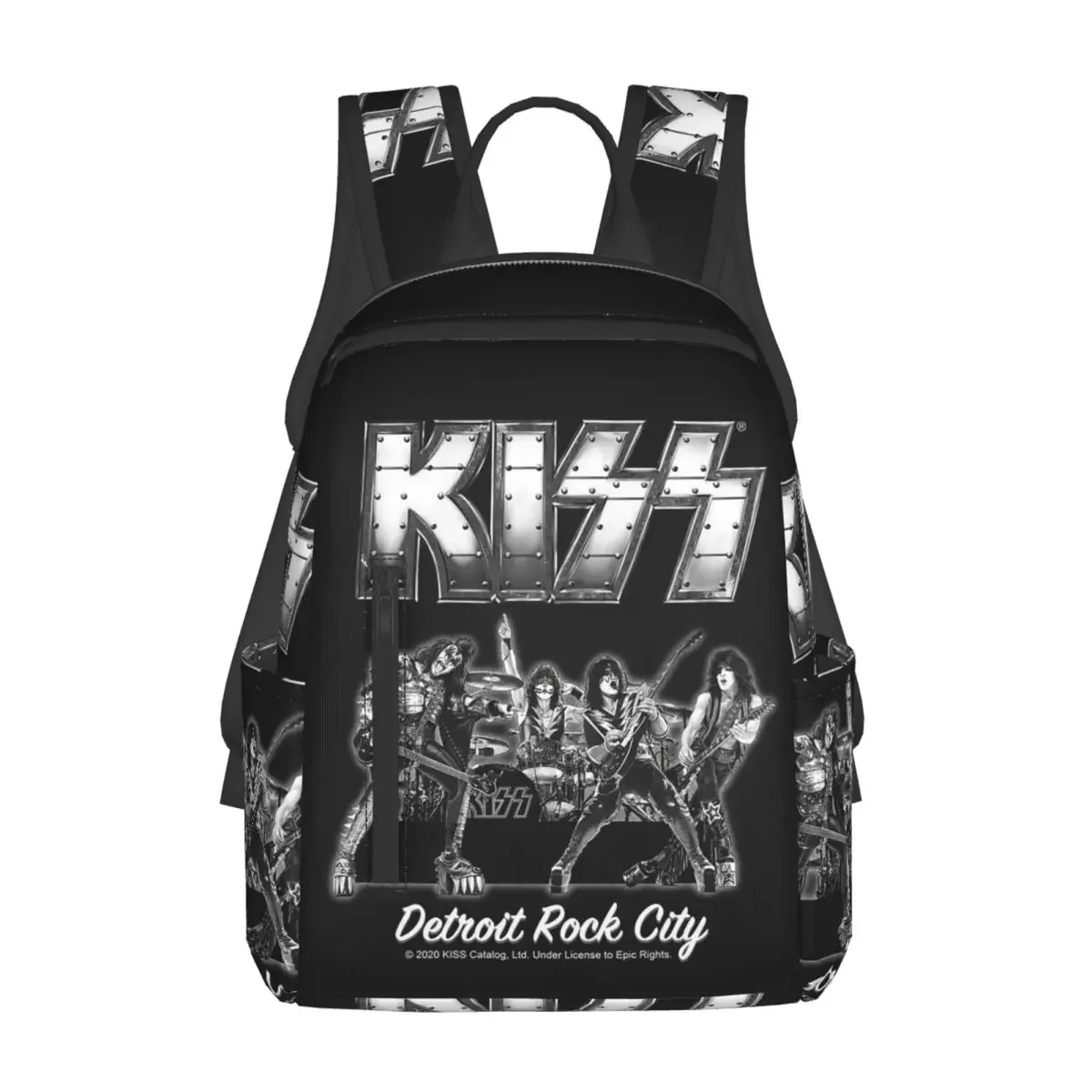 

Kiss Rock Band Retor Backpack Daypack Large Capacity Kids BookBag School Bag Shoulder Bags for Men Women