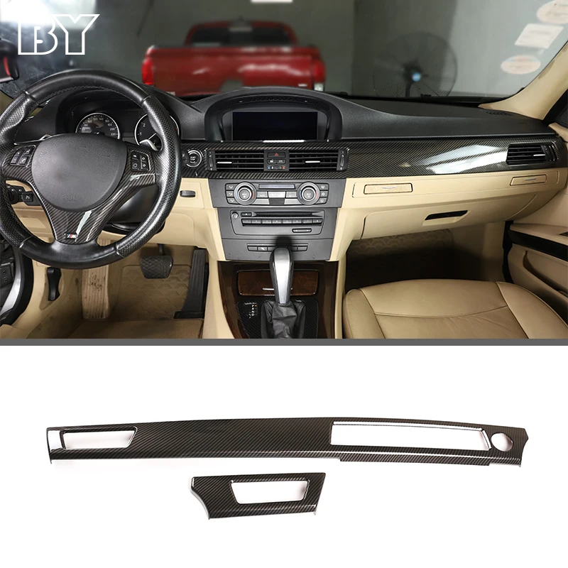 

Carbon Fiber Central Control Dashboard Panel Trim Cover Sticker For BMW 3 Series E90 2005-2012 LHD Auto Decoration Accessories