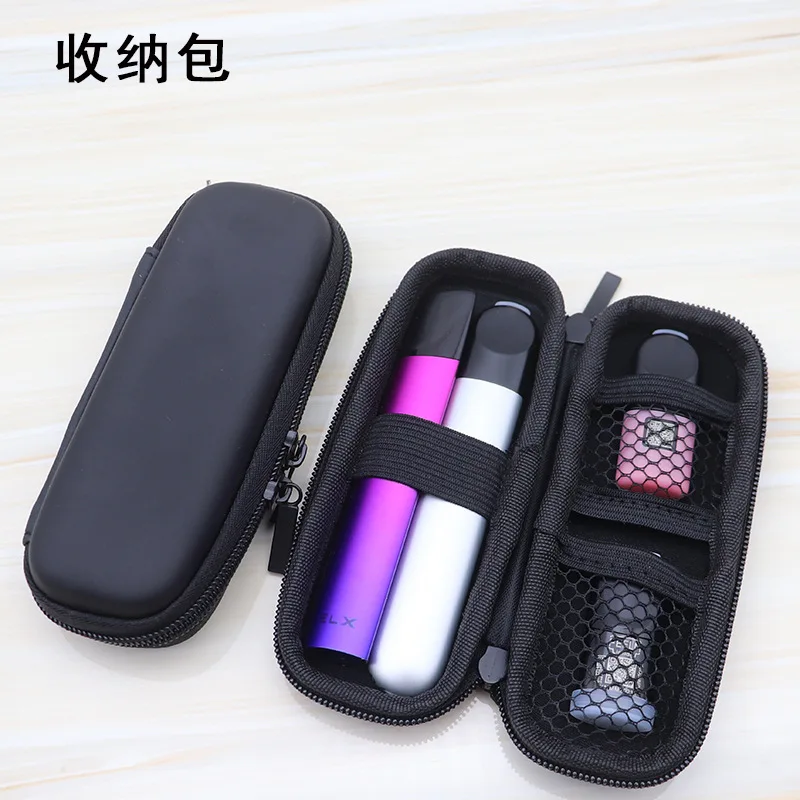 أسود صغير سليم حافظة صغيرة جلدية زيبر حقيبة حمل سحاب حافظة سجائر ل JUUL POD RELX صفر NORD Kit