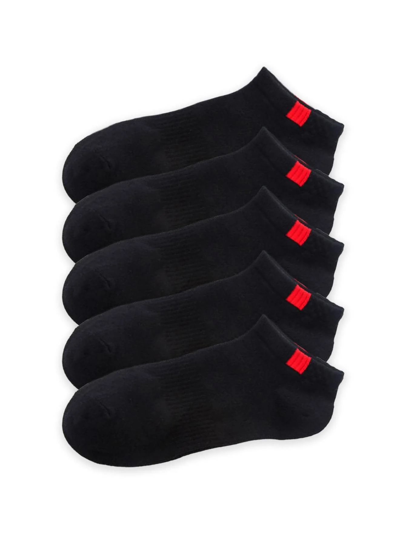 5 Pairs Fashionable Cloth Standard Boat Socks Spring And Summer Thin Style Mens Solid Color Socks Casual Sports Socks