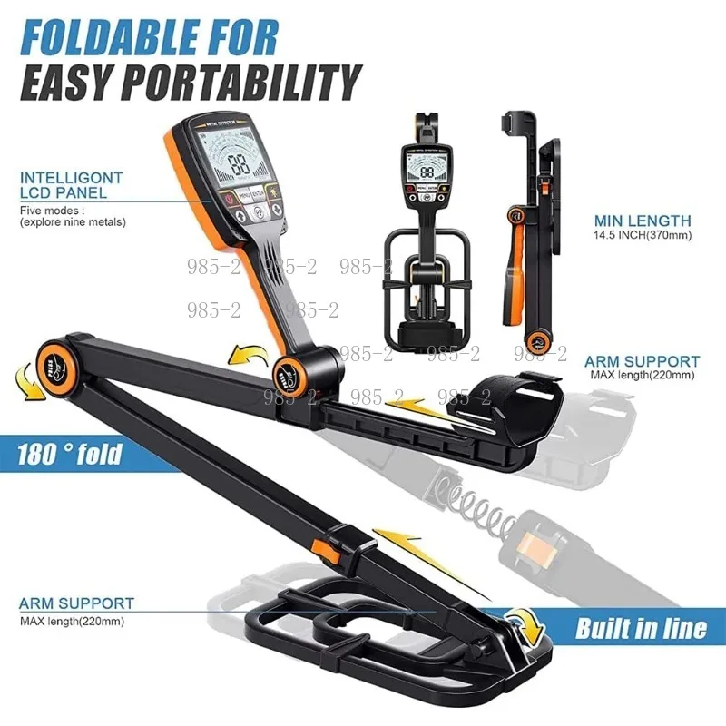 TX640 Smart Metal Detector, DSP Chip Gold Detector for Treasure Hunting, 10inch Depth Underground Scanner