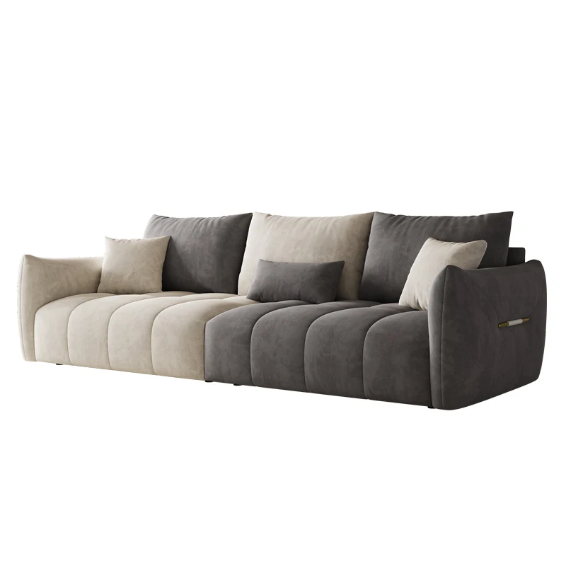 

velvet fabric living room sponge simple three or four people straight row combination