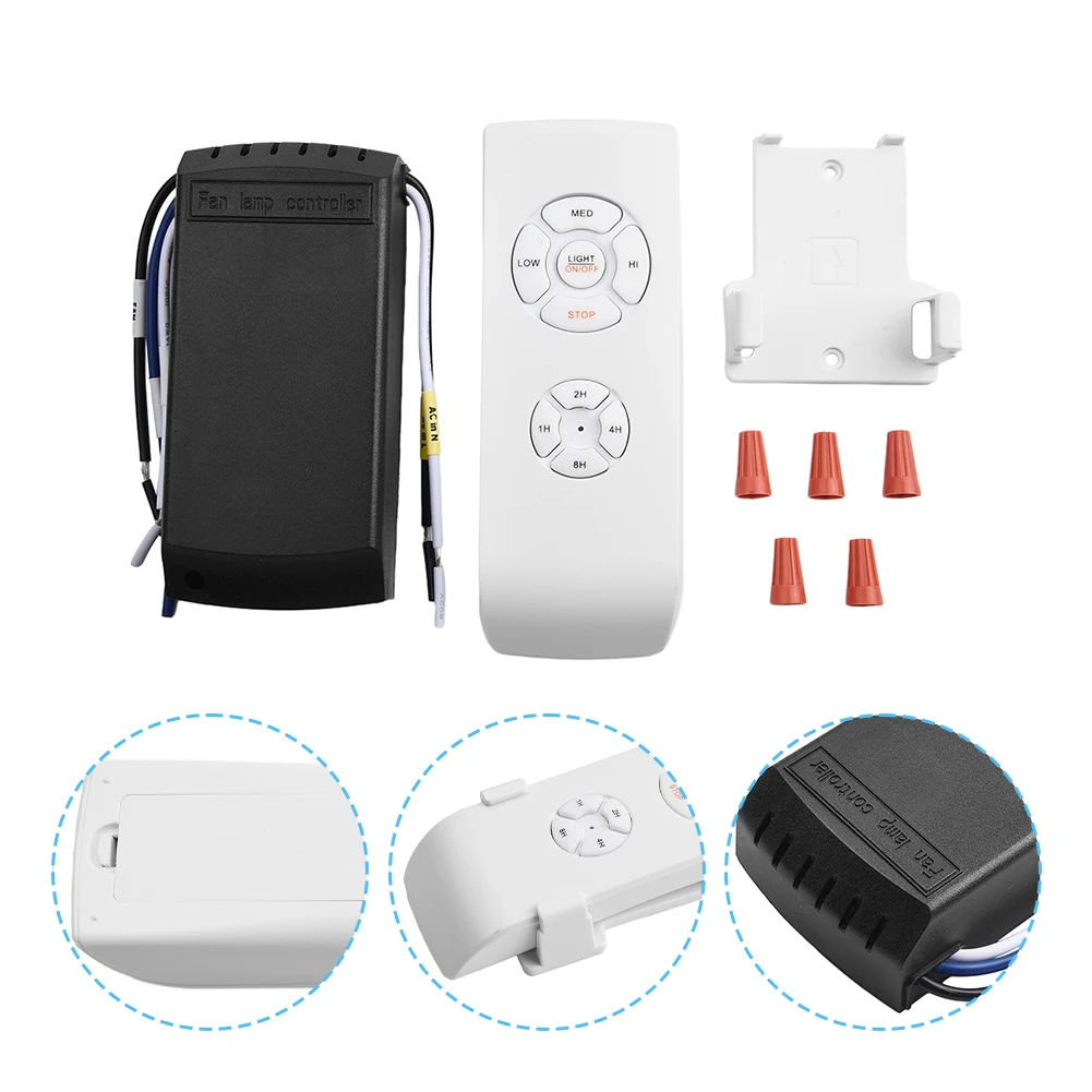 

Convenient Control Ceiling Fan Light Kit Ceiling Fan Dimmer Long Control Distance Sturdy And Reliable For Ceiling Fan Light