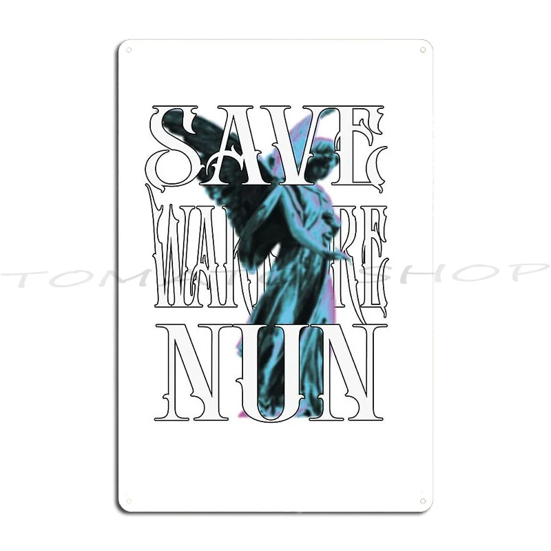 The  Badass Beatrice Warrior Nun Masked Metal Plaque Living Room Club Pub Mural Customize Custom  Tin Sign Poster