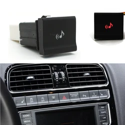 1PC Auto Accessories Car Red LED Light Music Switch Batterty Power Supply Button Switch for vw polo 6c 2014 2015 2016