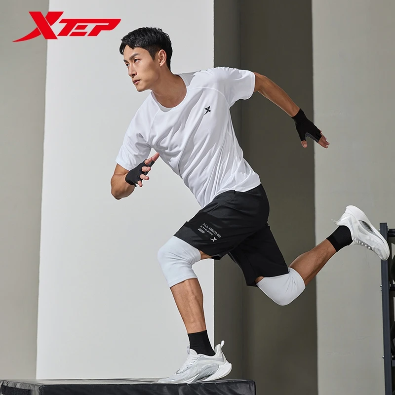 Xtep Short Sleeve Knitted Shirt For Men 2024 Summer Quick-Drying Men\'s T-shirt Sporty Soft Comfortable Outdoor Tops 876229010108