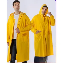 Thickened Long Pvc One-piece Raincoat Outdoor Labor Protection Duty Dual Purpose Windbreaker Poncho Riding Raincoat