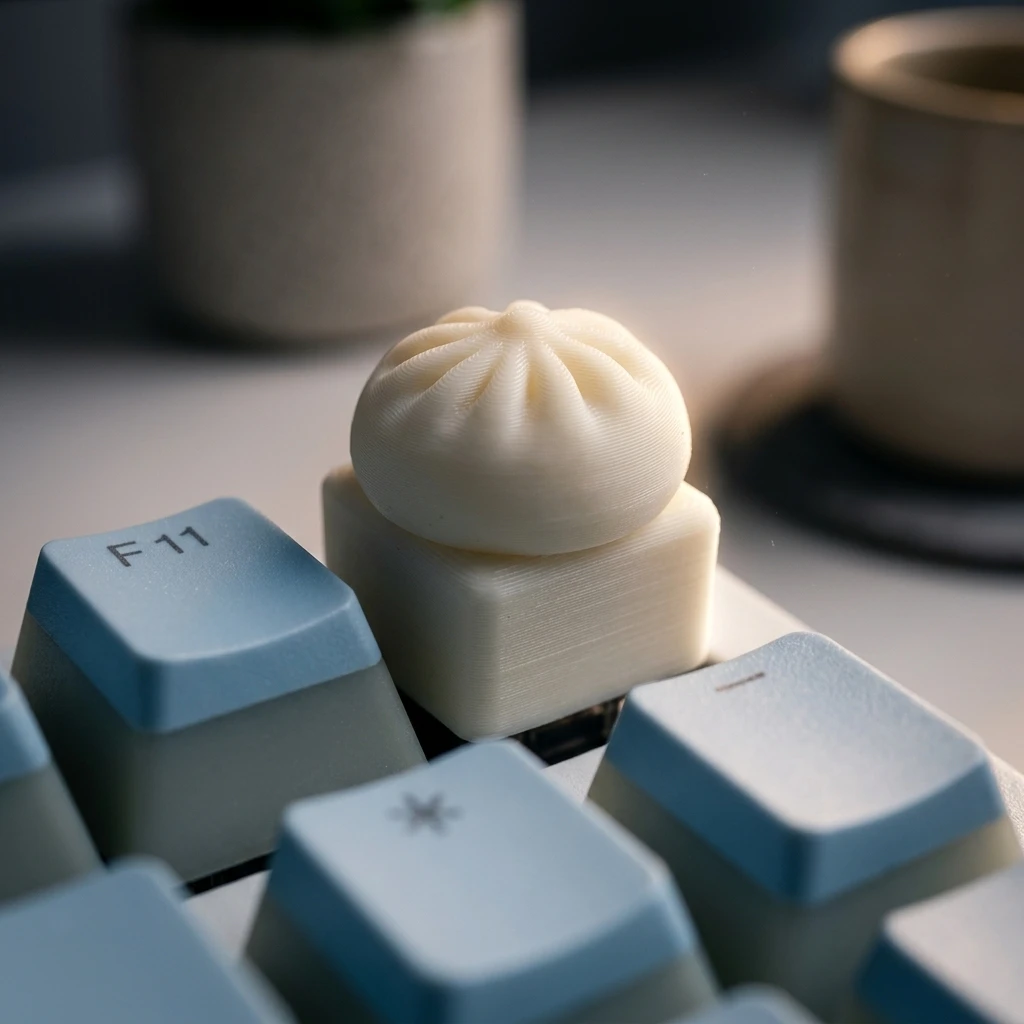 Baozi shape/styling Personality Mechanical keyboard keycaps Custom Keycaps Cross Axis PC Gaming Keyboard Peripherals Collection