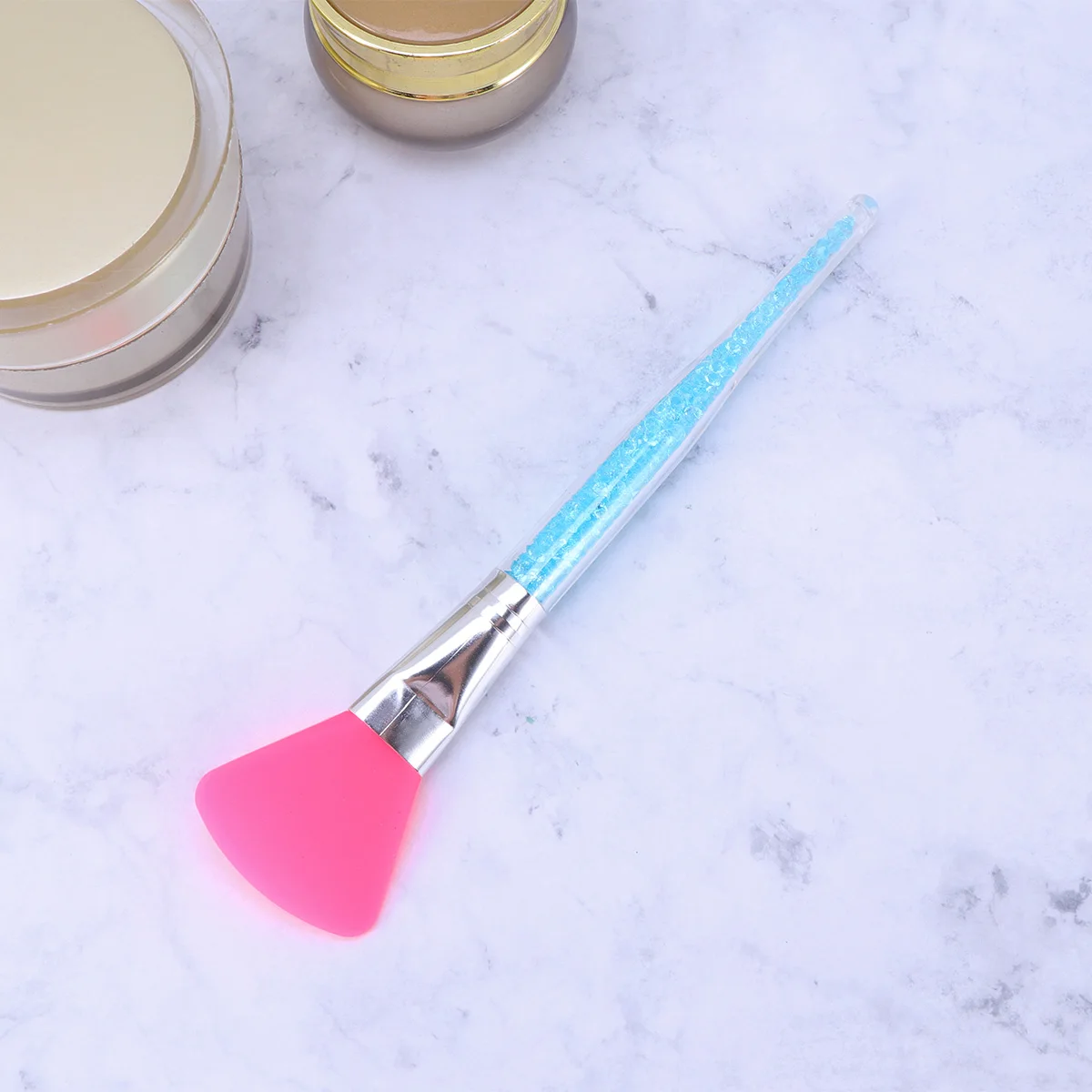 

Rhinestone Pipe Mask Brush Essential Makeup for Females Face Silicone Facial Drill Handle Practical