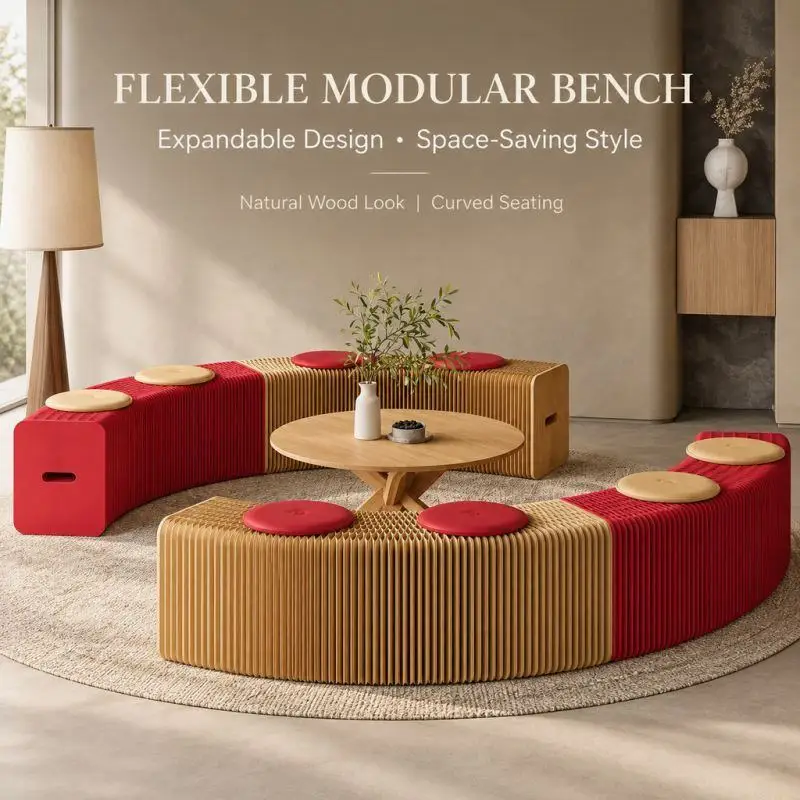 Versatile Foldable Paper Stool Space Saving Accordion Bench Creative Multi Functional Home Furniture
