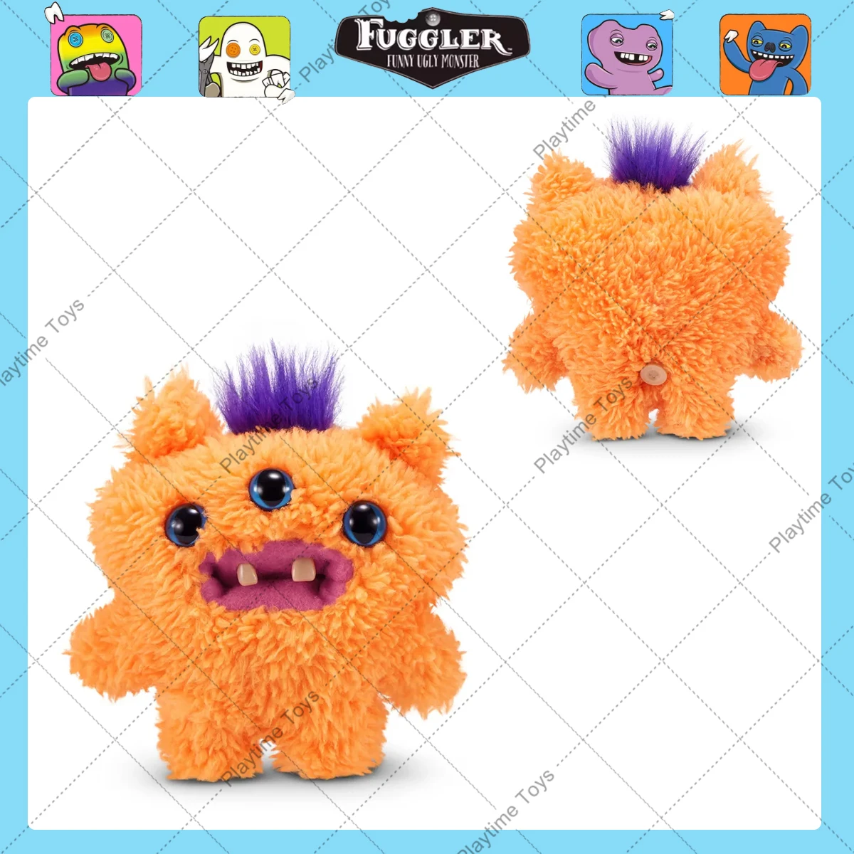 Fuggler 4th Ugly Baby Monsters Original Plush Toys Sasquoosh Rabid Rabbit Wide Eyed Weirdo Funk  Teeth Monster Hot Souvenir Gift
