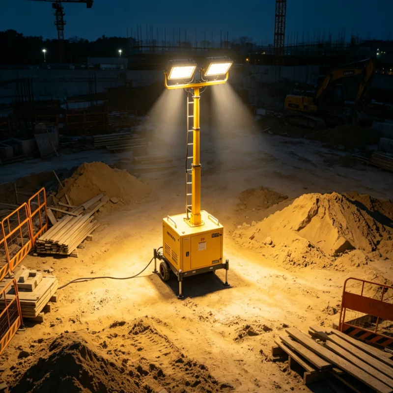 Customized Work Light Tower 360 Degree Rotation Adjustable Height Remote Control Durable Aluminum Alloy