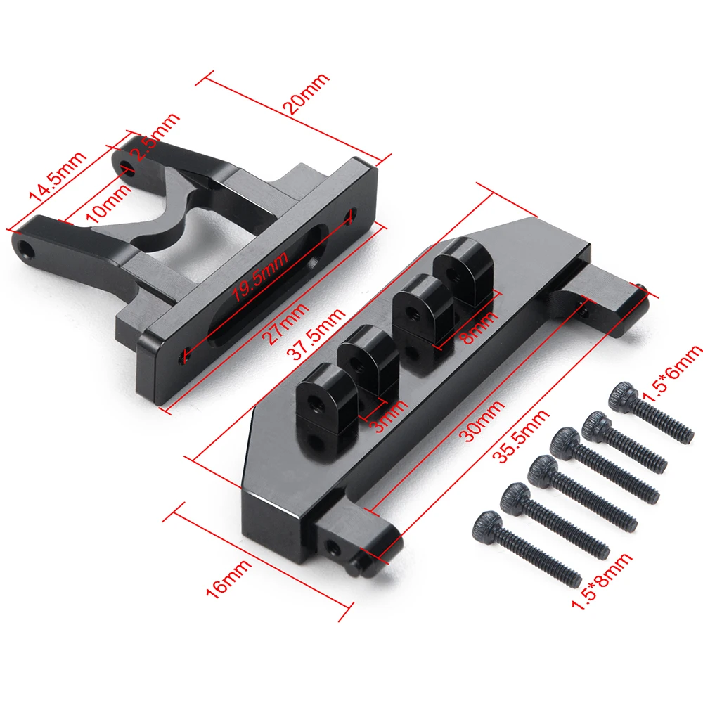 MIBIDAO Metal Rear Body Shell Mount Support Bracket Stand for Axial SCX24 90081 Deadbolt 1/24 RC Crawler Car Model Upgrade Parts