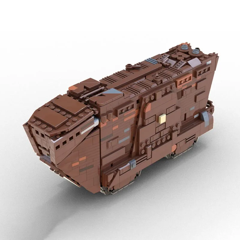 Набор для сборки модели среднего гусеничного военного транспортёра MOC Space War из 857 деталей, конструктор, подарок на праздники и день рождения