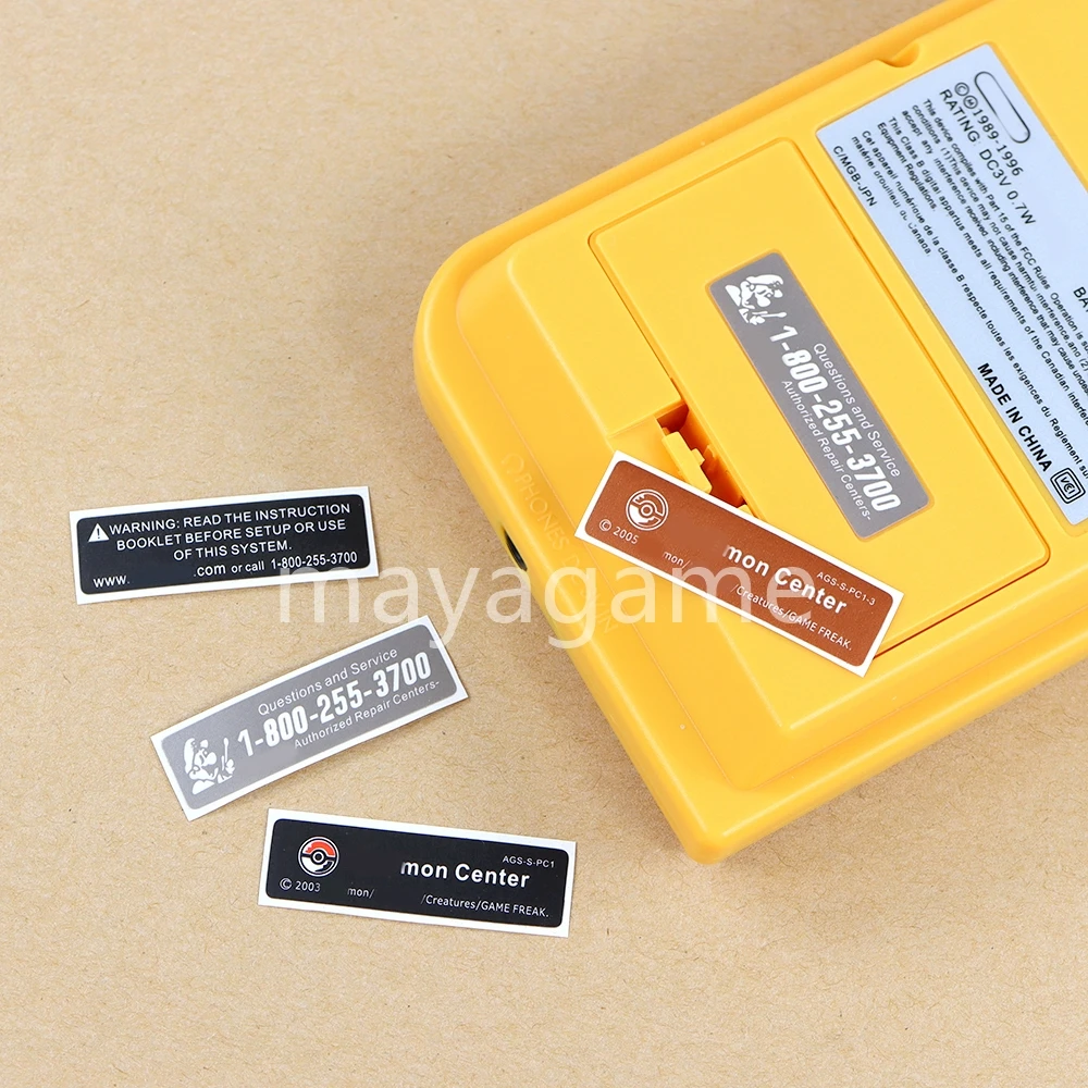 10pcs Replacement Lables Stickers For Gameboy For GBA GBC GBP GBA SP Console Battery Cover Sticker