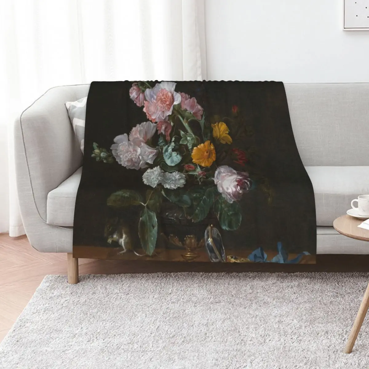 

Willem Van Aelst - Vanitas Flower Still Life Throw Blanket Sofa Throw Extra Large Throw For Baby Plaid on the sofa Blankets