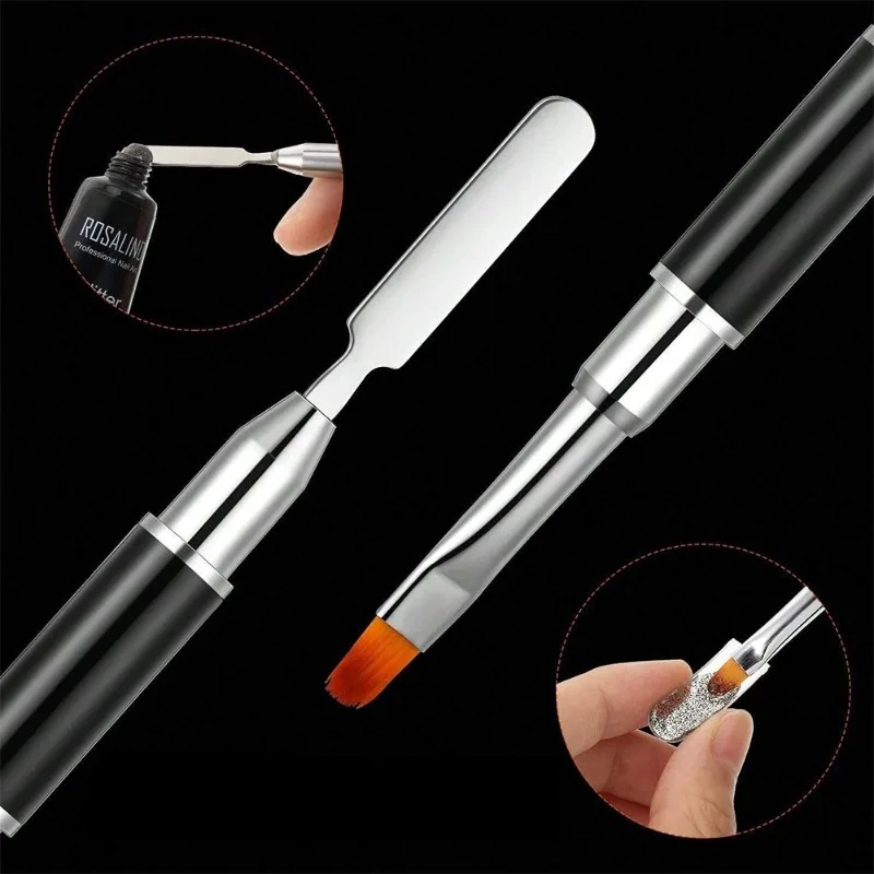 แปรงเจลและตัวหยิบเล็บ 2 in 1 ดีไซน์คู่ สำหรับต่อเล็บอะคริลิค ทาเจล ทาสีเล็บ ชุดทำเล็บ