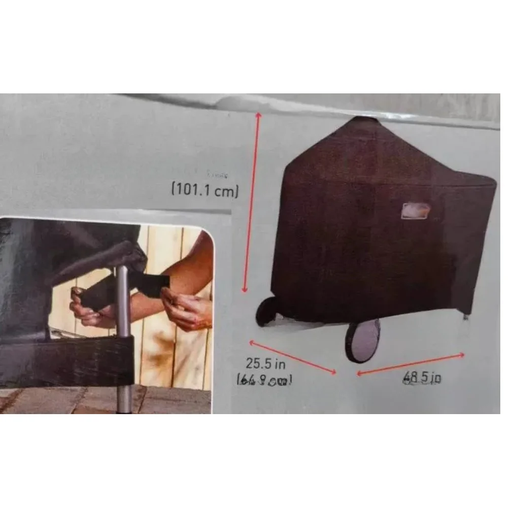 420D Oxford Waterproof BBQ Grill Cover Heavy=Duty Outdoor Rain Dust Protector With Windproof Straps For Patio Garden Barbecue