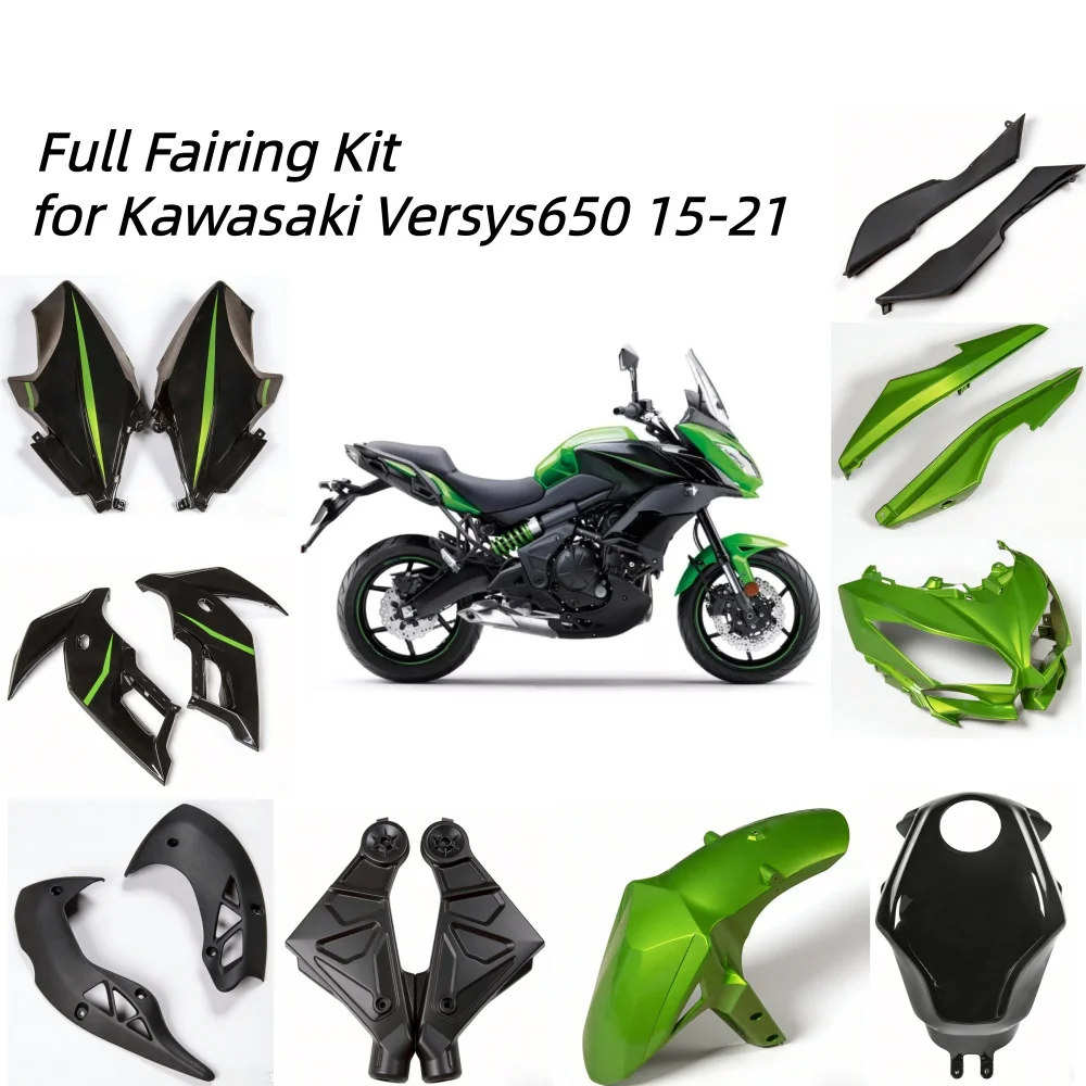 

for Kawasaki Versys650 Motorcycle Bodywork Full Fairing Kit Cover for Versys 650 2015-2021 2017 2019 Cover with Gas Tank Cowl