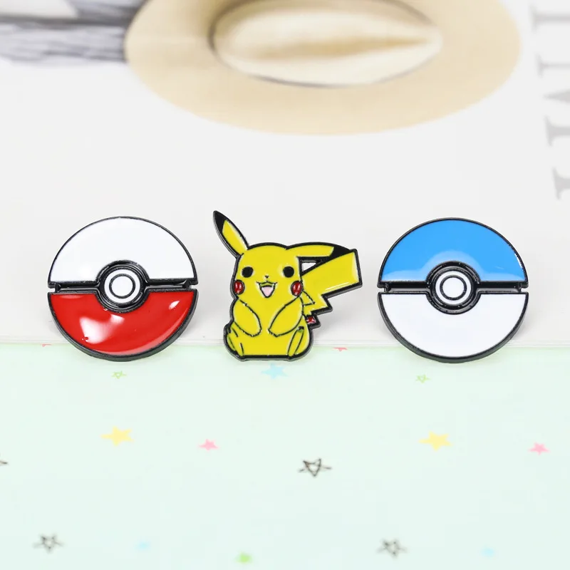 Pokemon Anime Hình Pikachu Meowth Nhật Bản Hoạt Hình Phong Cách Phim Huy Hiệu Pin Lapel Pin Động Vật Thổ Cẩm Quà Tặng Dành Cho Người Hâm Mộ Bạn Bè