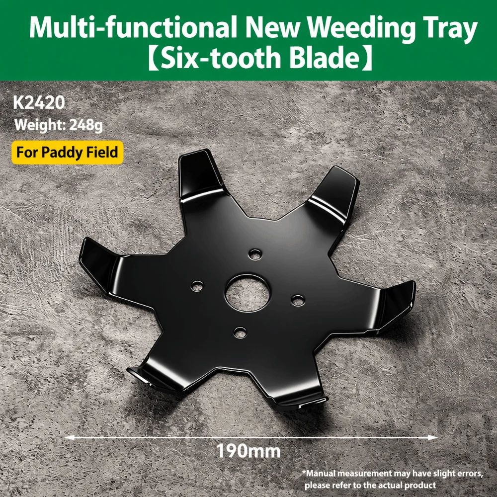 Metal Disc Trimmer Head Impact Resistant Dual Use Grass Trimmer Head 6/2 Tooth Multi-functional Weed Cutter Plate